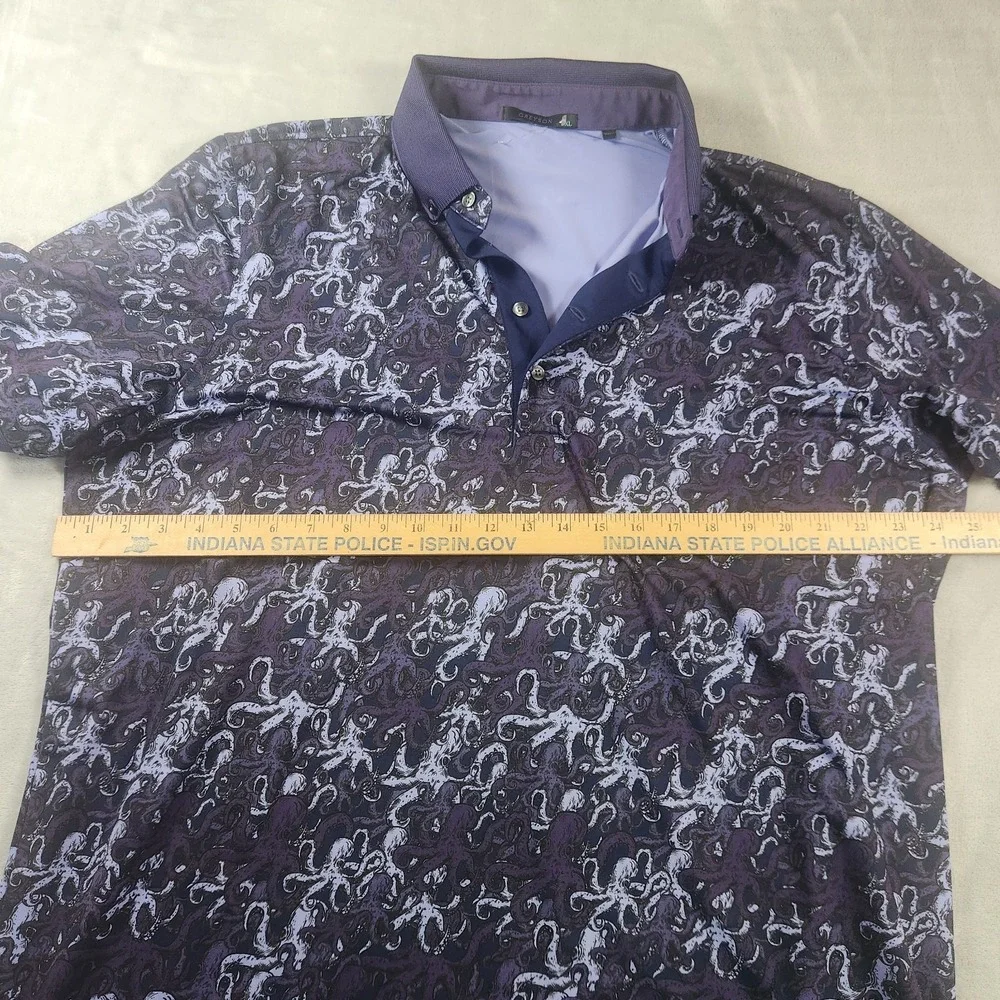 Greyson Golf Polo Shirt Men's XL Purple Octopaisley Print - Picture 5 of 8